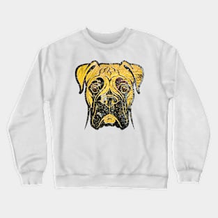 Boxer Dog Portrait Illustration Crewneck Sweatshirt